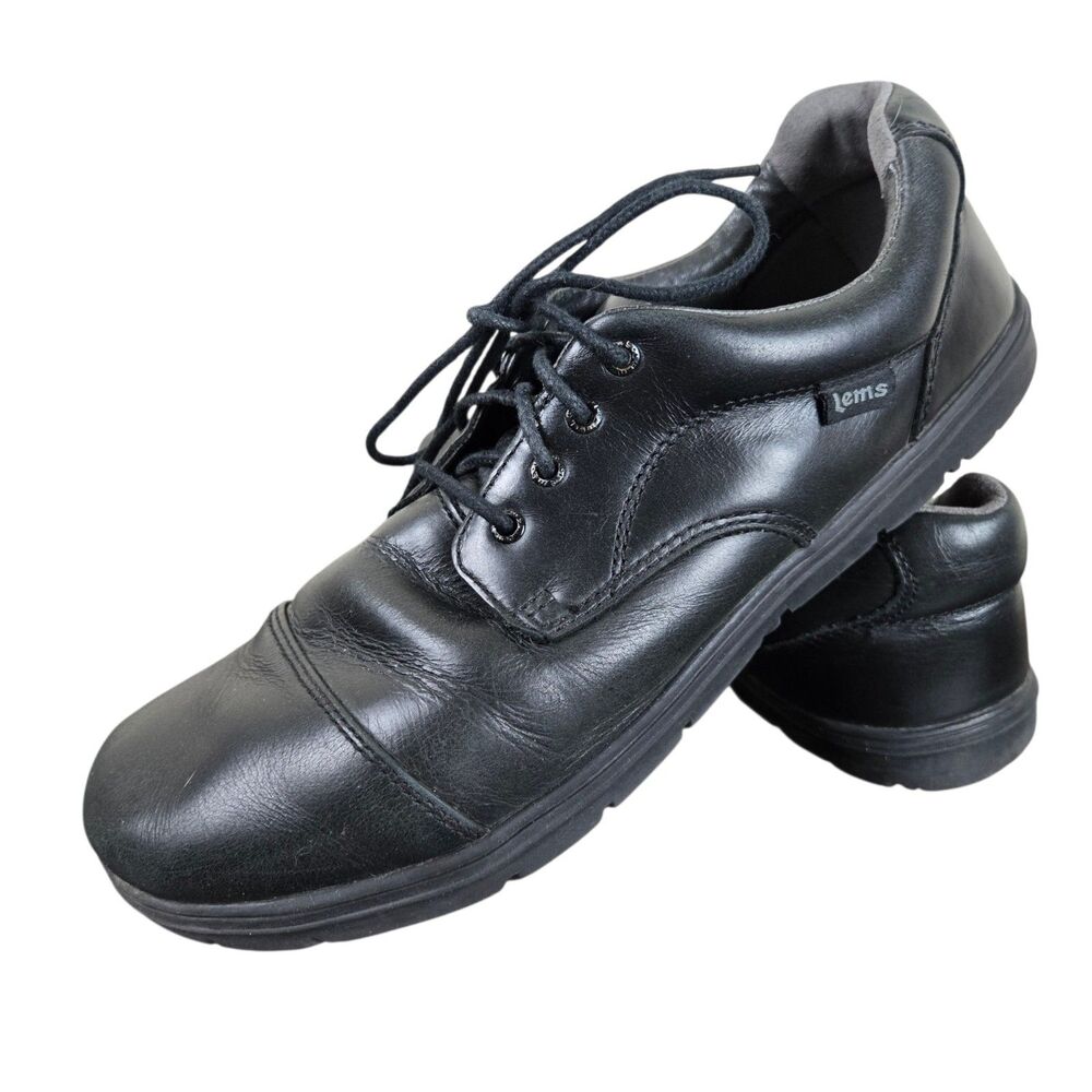 Lems Nine2Five Lace Up Oxfords Men's  Sz 43 US 10 Black Leather Comfort
